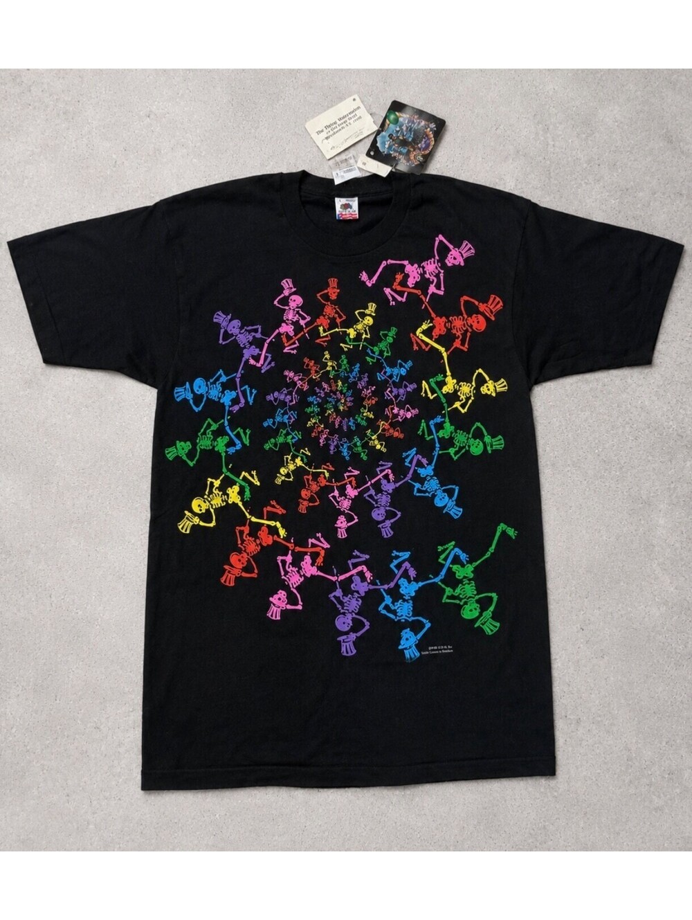 Vintage NWT Grateful Dead Dancing Skeletons Brockum FOTL L Flying Watermelon